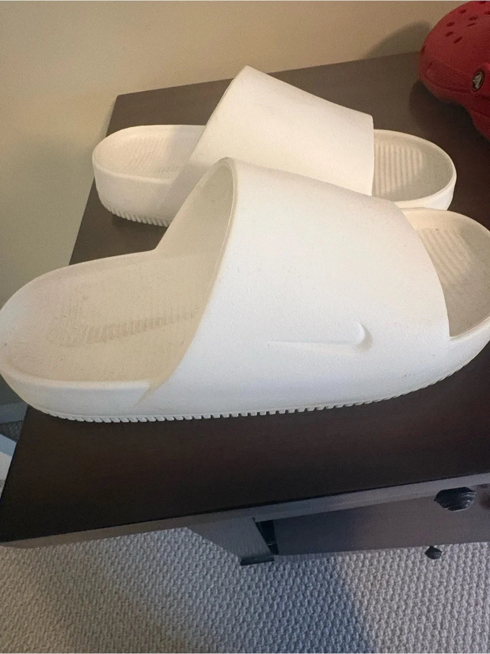 Nike White Stacked Slides M7/W9